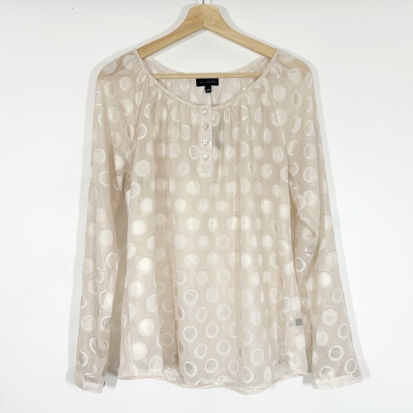 The Limited | Tops | Nwt The Limited Sheer Top Long Sleeves Circles ...